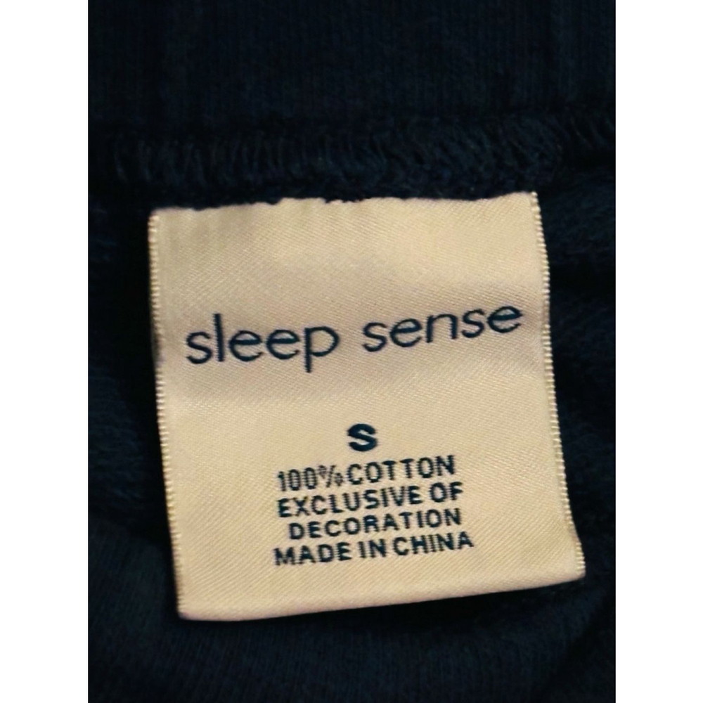 Sleep Sense Women’s Small Blue Embroidered Floral Patches Pajama/Lounge Pants - Picture 8 of 10